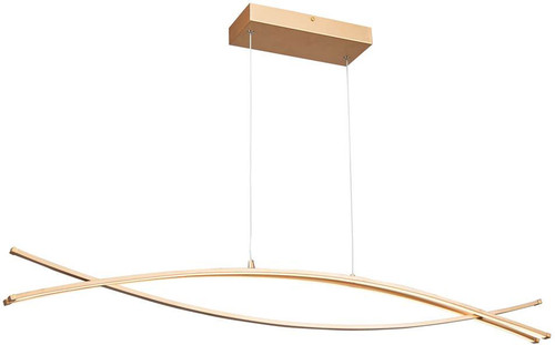Abra 10016PN-GLD Wishbone Contemporary Gold LED Island Light Fixture