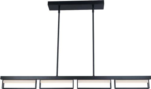 Abra 10019PN-MB Pane Modern Matte Black LED Island Lighting