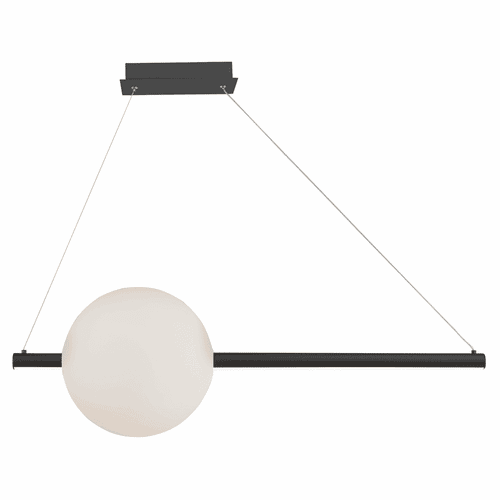 Abra 10023PN-BL Orb Modern Black LED Mini Hanging Pendant Lighting