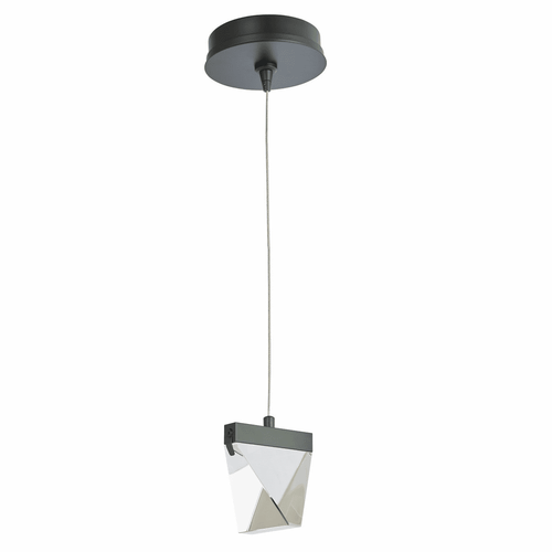 Abra 10070PN-MB Atlas Contemporary Matte Black LED Mini Pendant Lighting Fixture