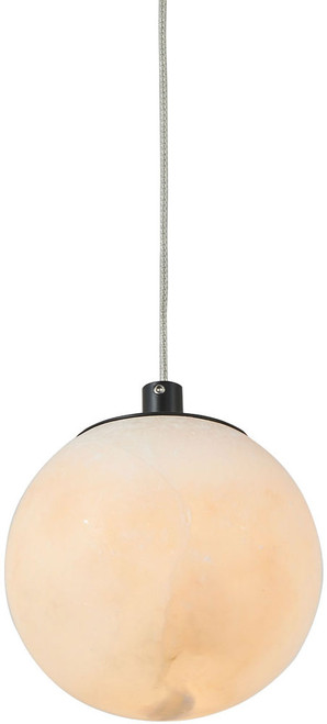 Abra 10166PN-MB-Stone Stone Contemporary Matte Black LED Mini Hanging Light