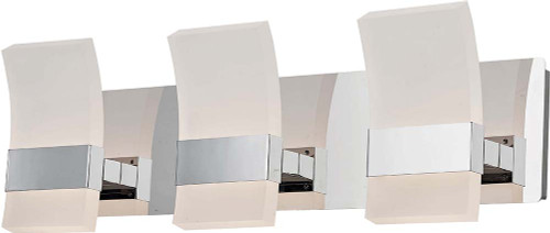 Abra 20087WV-CH Fang Modern Chrome LED 3-Light Bath Light Fixture