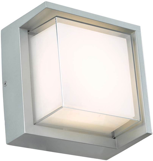 Abra 50023ODW-SL Geo Contemporary Silica LED Outdoor Wall Lighting Sconce
