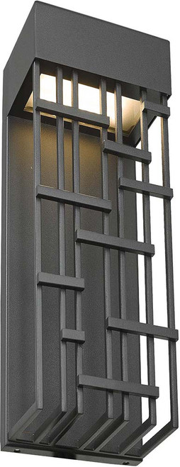 Abra 50061ODW-MB Aspen Modern Matte Black LED Outdoor Wall Sconce