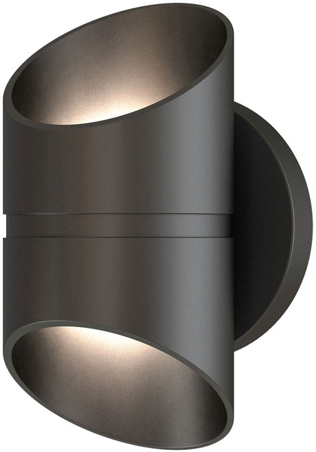 Access 20120LEDDMG-BL Marino Contemporary Black LED Exterior 8" Lighting Wall Sconce