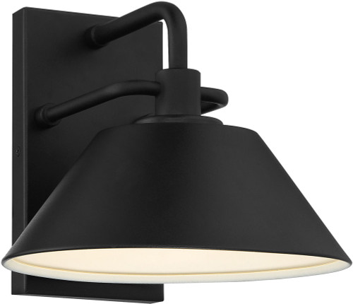 Access 20130LEDDMG-BL Avalon Black LED Exterior 9" Wall Light Sconce