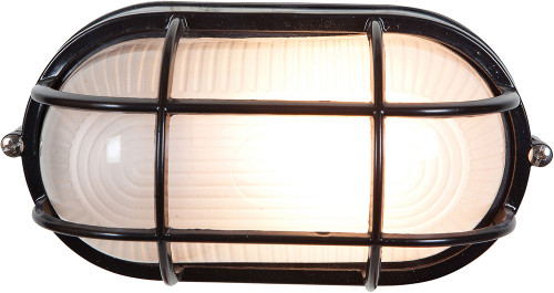 Access 20290LEDDLP-BL-FST Nauticus Modern Black LED Outdoor Bulkhead Wall Sconce Lighting