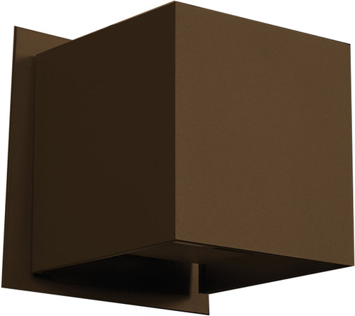 Access 20399LED-BRZ Square Modern Bronze & Bronze Metal LED Exterior Wall Sconce Lighting