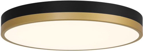 Access 20823LEDD-BWA/WHT Coco Modern Black with Antique Brushed Brass LED Overhead Lighting Fixture
