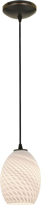 Access 28023-3C-ORB/WHTFB Brandy FireBird Oil Rubbed Bronze LED Mini Pendant Hanging Light