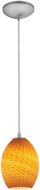 Access 28023-3C-BS/AMBFB Brandy FireBird Brushed Steel LED Mini Hanging Light