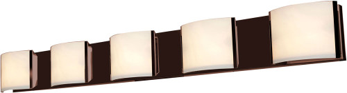 Access 62295LEDD-BRZ/OPL Nitro2 Contemporary Bronze LED 5-Light Bathroom Vanity Light