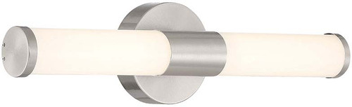 Access 62535LEDDCS-BS/OPL Retreat Brushed Steel LED 18" Bathroom Wall Light Fixture