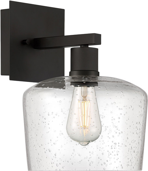 Access 63144LEDDLP-MBL/SDG Port Nine Contemporary Matte Black LED Lighting Sconce