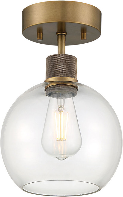 Access 63148LEDDLP-ABB/CLR Port Nine Contemporary Antique Brushed Brass LED Overhead Lighting Fixture