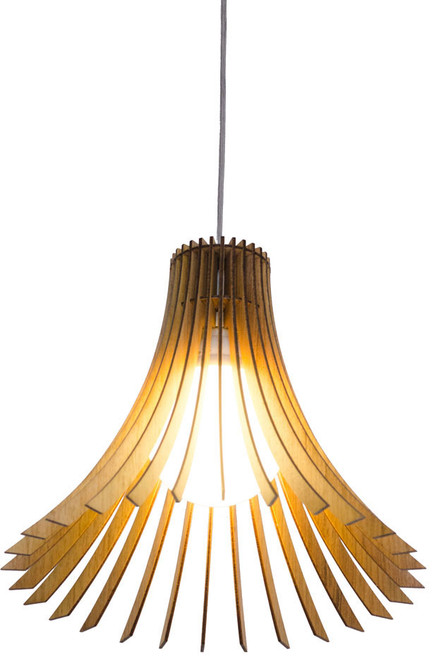 Accord Lighting 1181 Stecche Di Legno Contemporary Imbuia 14" Drop Lighting