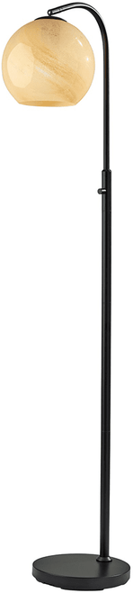 Adesso 3788-01 Nolan Contemporary Black Floor Light