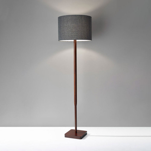 Adesso 4093-15 Ellis Walnut Rubberwood Floor Lighting