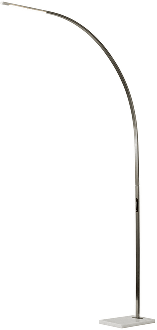 Adesso 4236-22 Sonic Contemporary Brushed Steel LED Arc Floor Lighting