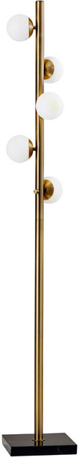 Adesso 4272-21 Doppler Contemporary Antique Brass LED Floor Lamp Light