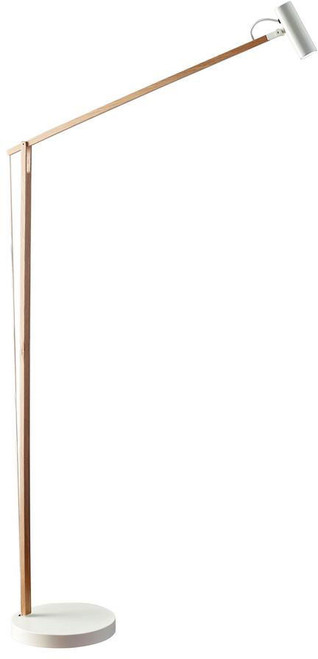 Adesso AD9101-12 Crane Modern Natural Ash Wood and White LED Floor Lamp Lighting
