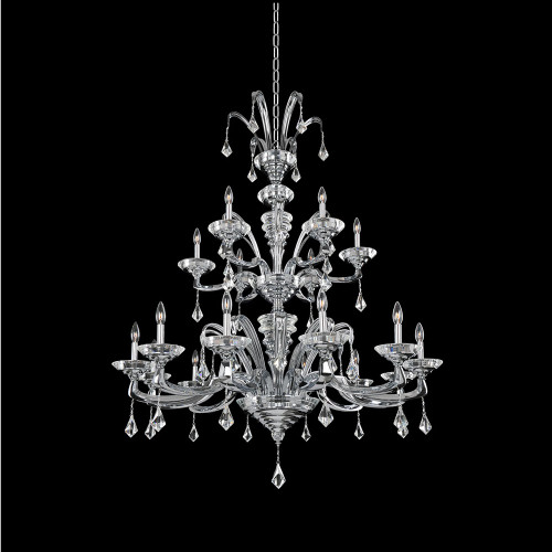 Allegri 027753-010-FR001 Cosimo Polished Chrome Firenze Clear 48" Chandelier Lamp