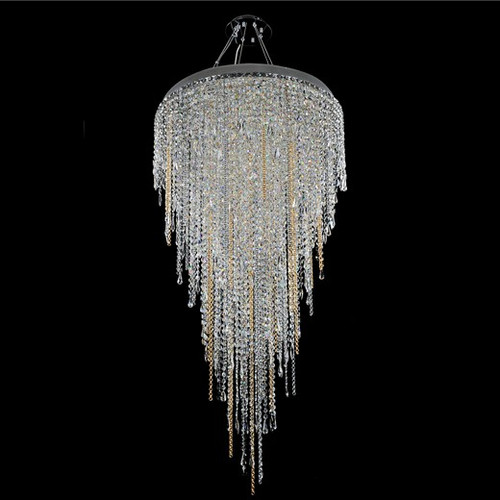 Allegri 028252-010-FR001 Tenuta Chrome Firenze Clear Halogen 32" Ceiling Pendant Light