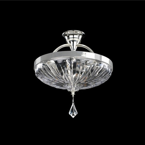 Allegri 028544-017-FR001 Orecchini Chrome Firenze Clear 16" Semi-Flush Ceiling Lighting