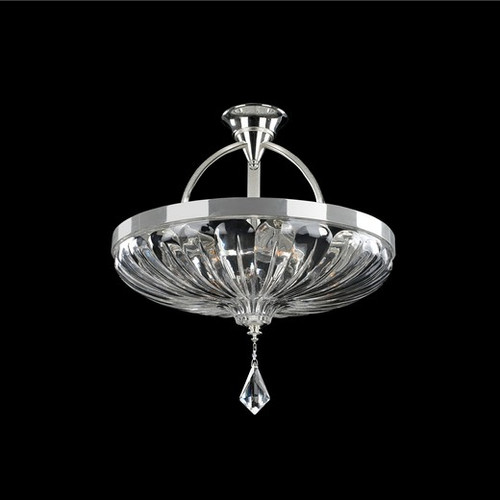 Allegri 028545-017-FR001 Orecchini Chrome Firenze Clear 20" Semi-Flush Ceiling Light