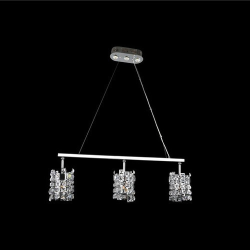 Allegri 028951-010-FR001 Dolo Chrome Firenze Clear Kitchen Island Light