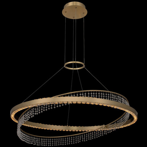 Allegri 036357-039-FR001 Saturno Contemporary Brushed Brass LED Hanging Light