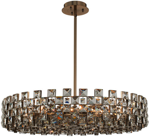 Allegri 036657-038-FR001 Piazze Brushed Champagne Gold Drum Pendant Light