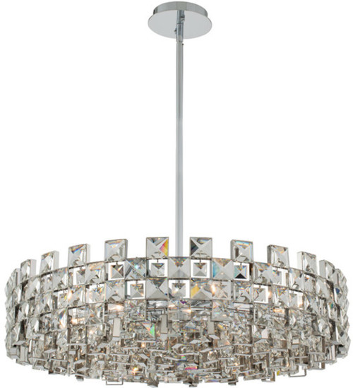 Allegri 036656-010-FR001 Piazze Polished Chrome Drum Lighting Pendant