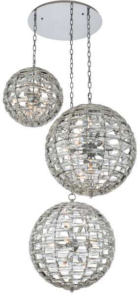 Allegri 037253-010-FR001 Alta Polished Chrome Multi Hanging Light Fixture