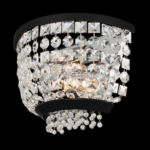 Allegri 037321-052-FR001 Terzo Matte Black with Polished Chrome Wall Lighting