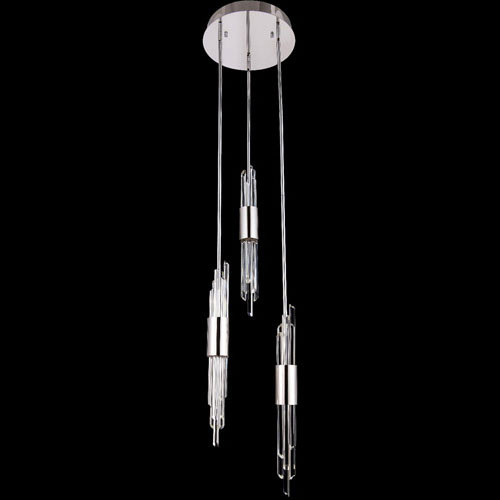 Allegri 037951-010-FR001 Lucca Crystal Polished Chrome LED Multi Pendant Light