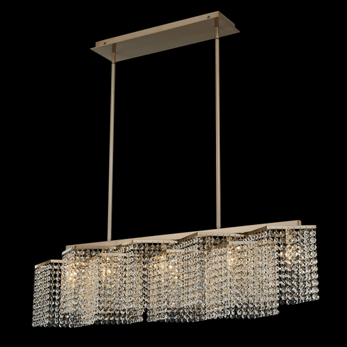 Allegri 038961-038-FR001 Cometa Crystal Brushed Champagne Gold Kitchen Island Light