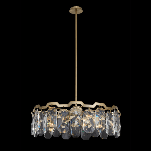 Allegri 039357-039-FR001 Piatta Modern Brushed Brass 34" Drum Lighting Pendant
