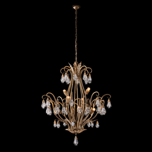 Allegri 040377-044-FR001 Tulipani Winter Brass Chandelier Light