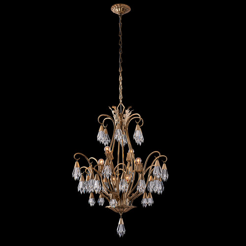 Allegri 040376-044-FR001 Tulipani Winter Brass Chandelier Light