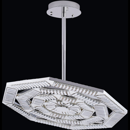 Allegri 044257-014-FR001 Tempo Polished Silver LED 38" Drop Ceiling Light Fixture