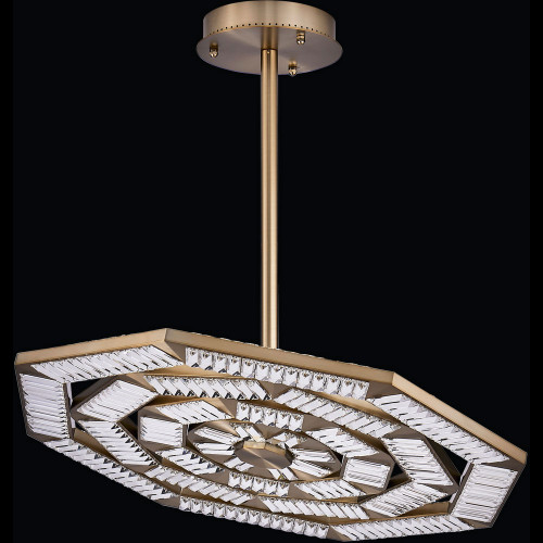 Allegri 044257-044-FR001 Tempo Winter Brass LED 38" Pendant Lighting Fixture