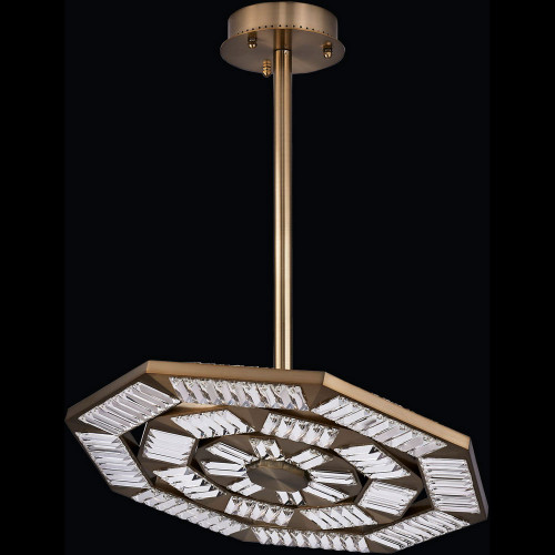 Allegri 044256-044-FR001 Tempo Winter Brass LED 28.5" Hanging Lamp
