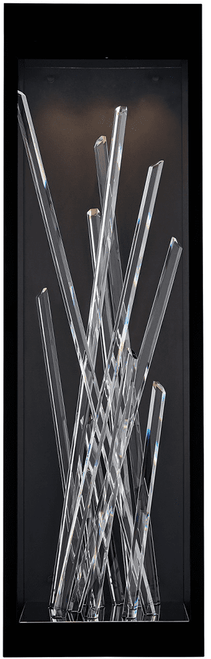 Allegri 090022-052-FR001 Arpione Esterno Crystal Matte Black LED Exterior Wall Sconce