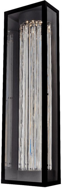 Allegri 090122-052-FR001 Cilindro Esterno Crystal Matte Black LED Outdoor Wall Sconce Light