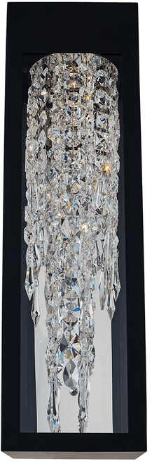 Allegri 090321-052-FR001 Tenuta Esterno Crystal Matte Black LED Outdoor Lighting Wall Sconce