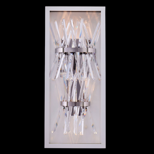 Allegri 090221-064-FR001 Glacier Estereo Matte White LED Exterior Light Sconce