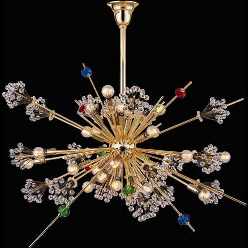 Allegri 11635-018-FRMULTI Constellation 18K Gold Chandelier Light