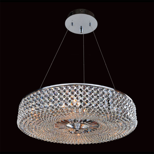 Allegri 11753 Arche Chrome Finish 32" Wide Drum Lighting Pendant