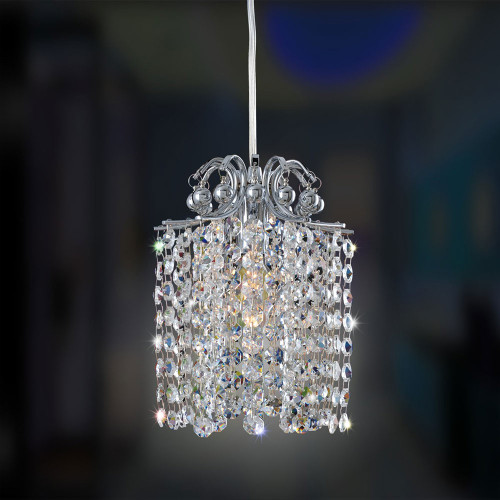 Allegri 11761-010-FR001 Milieu Mini Pendant Crystal Chrome Mini Pendant Light Fixture